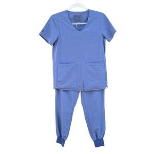 FIGS Limited Edition Scrub Set Big Sky E.A.C Lekei Scrub Top Callao Jogger XS/S